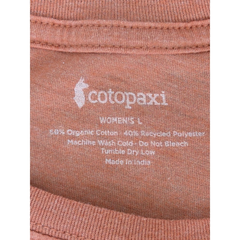 Cotopaxi Orange Organic Cotton Blend Ladies Short Sleeve T-Shirt L - Picture 7 of 11